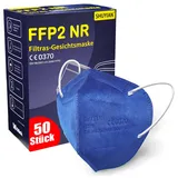 Tayogo FFP2 Maske 50 Stück Mundschutz 5-Lagig Einwegmasken Atemschutzmaske Staubschutzmasken Gesichtsmaske Masken Einzeln Verpackt EU (schwarz-50stück)