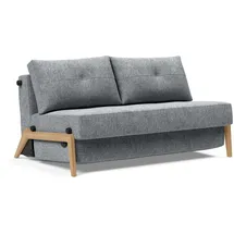 Innovation Living Schlafsofa Cubed Eiche Stoff Grau Granit 140 cm
