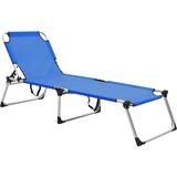 vidaXL Extra Hoch Klappbar Blau Aluminium