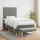 vidaXL Boxspringbett mit Matratze Dunkelgrau 100x200 cm Stoff