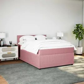 vidaXL Boxspringbett 140 x 200 cm Rosa