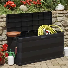 furnicato Gartenbox 117 x 45 x 56 cm Schwarz