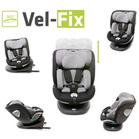 VEL-FIX RWF kindersitz I-size (40-150 cm) Autositze Kinderautositze ISO-FIX (0-36 kg) 360 Grad drehbar Grau