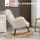 furnicato Schaukelstuhl Retro Polyester 71 x 101 x 98 cm Beige