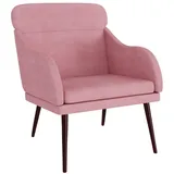 vidaXL Sessel Rosa 63x76x80 cm Samt