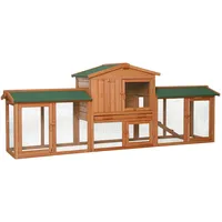 LIONTO Kleintierstall 212 x 52 x 85 cm braun