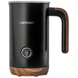 Concept Milchaufschäumer 500W 3 Betriebsmodi 2 Austauschbare Schneebesen Schwarz