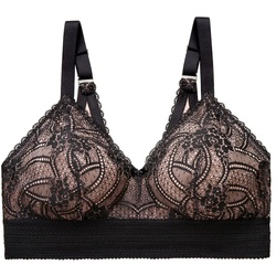 GLAMORISE Bramour Gramercy Spitzen-Bralette de luxe - Schwarz Unterwäsche   Damen 