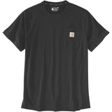 CARHARTT Herren Force® Relaxed Fit, mittelschweres, kurzärmliges Pocket T-Shirt, Schwarz, S