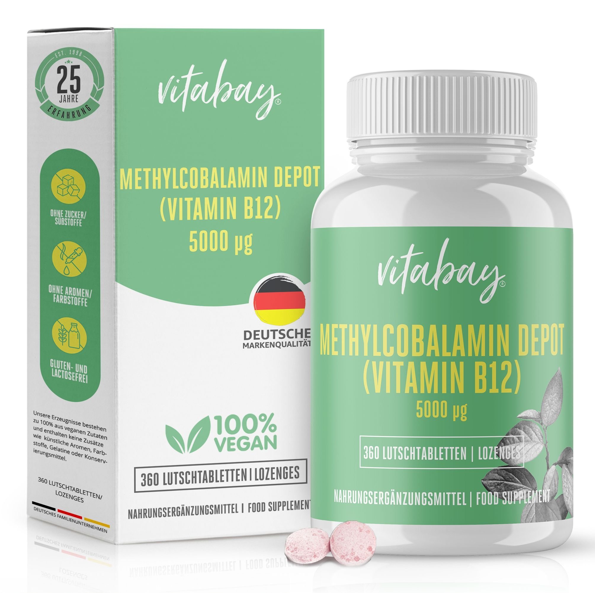 Vitabay B12 Depot 5000 mcg Lutschtabletten 360 St