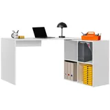 mokebo Eckschreibtisch Der Produktive Weiß