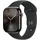 Apple Watch Series 10 GPS + Cellular 46 mm Titangehäuse schiefer Sportarmband schwarz M/L