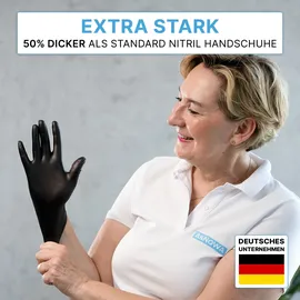 arnomed Nitril Black XTRA STRONG Einmalhandschuhe, schwarz 392-L , 1 Packung = 100 Stück, Größe L