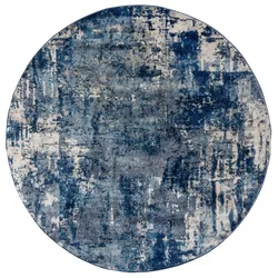 Kadima Design `Dee` Abstrakte Kunst-Teppiche in Premium-Qualität. Farbe: Blau, 160x160 cm