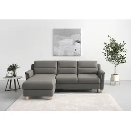 sit&more Ecksofa SIT & MORE "Farö L-Form", braun (schlamm), B:234cm H:90cm T:168cm, Sofas, Ecksofa, inklusive Federkern, wahlweise mit Bettfunktion und Bettkasten