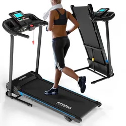 KINETIC SPORTS Laufband klappbar KST2900FX - 750 Watt leiser Elektromotor, 40 cm Breite Lauffläche, 16+1 Programme, Steigung, Geh- und Lauftraining, LCD Display, 10 km/h, bis 120 kg     Standard