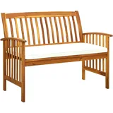 furnicato Gartenbank 119 x 90 x 64 cm Weiß