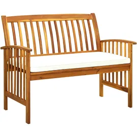 furnicato Gartenbank 119 x 90 x 64 cm Weiß