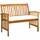 furnicato Gartenbank 119 x 90 x 64 cm Weiß