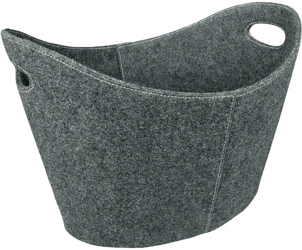 Filzkorb grau oval - grau