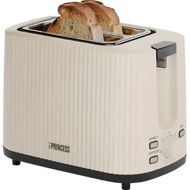 Princess Toaster Wave, 2-Scheiben, 7 Stufen, automatische Abschaltung, 930W, Beige, 930 W, 142337