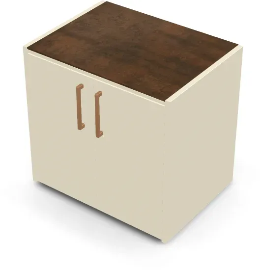 Brabura CT 90 Oven - Iron Corten / Perle Blanche / Holzgriff