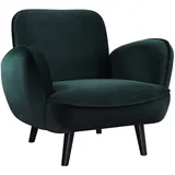 Atlantic Home Collection Sessel Ben Samtvelours 90 x 83 x 87 cm Grün mit Wellenunterfederung