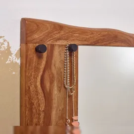 FineBuy Flurspiegel Holz Massiv 80x80x3 cm Spiegel Flur Diele Groß