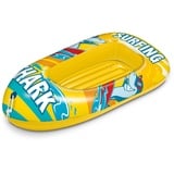 MONDO Toys – Surfing Shark Boat – Schlauchboot mit aufblasbarer Basis, für Kinder, Größe 112 cm, hitzebeständiges PVC, 16922