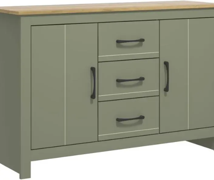 Galano Limestone 2-Tür-3-Schubladen-Sideboard - Dunkelgrün, 119 x 39,5 x 76,6 cm, Wohnzimmermöbel