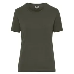Damen Bio Workwear T-Shirt Stretch JN1801, oliv, Größe L - oliv - L