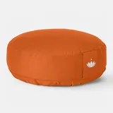 Lotuscrafts® Meditationskissen mit 10 cm Sitzhöhe, extra niedrig, Yoga Kissen mit Dinkelfüllung, Yogakissen Rund, Bodenkissen Rund, Yogakissen Meditationskissen, Bezug waschbar, GOTS Zertifiziert