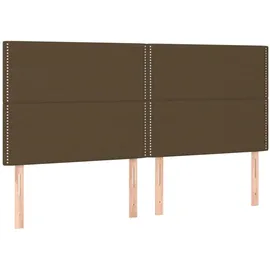 vidaXL Boxspringbett mit Matratze & LED Dunkelbraun 160x200 cm Stoff