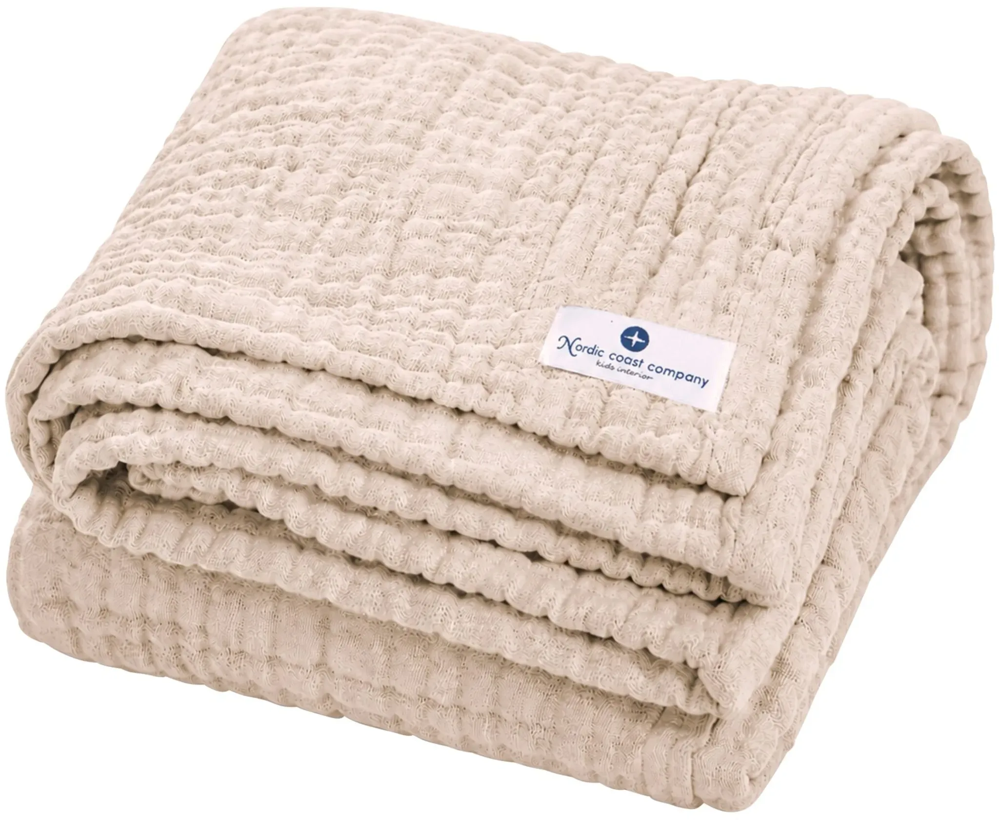 Nordic coast company Babydecke Musselin 75x75 cm, natur