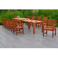 Merxx Santos Garten-Essgruppe 11-tlg. eukalyptusholz/beige 50546-011