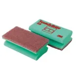 Scotch Brite 3M Scotch-Brite Schwamm 58, Grün/Braun, 70 mm x 130 mm