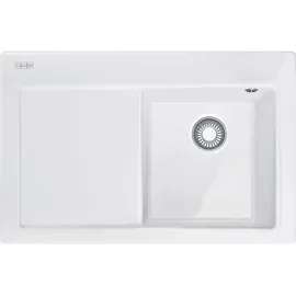 Franke Mythos MTK 611-78 links Einbauspüle Keramik glacier Handbetätigung 780 x 510 mm