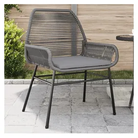 vidaXL Gartenstuhl 57 x 63 x 25 cm grau 2 St.