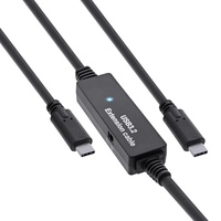 InLine USB 3.2 Gen.1 Aktiv-Kabel, USB-C Stecker an USB-C Stecker, schwarz, 5m,