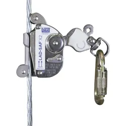 3M DBI-SALA Steigschutzläufer LAD-SAF X2, Metallfalldämpfer, Twist-Lock Karabiner