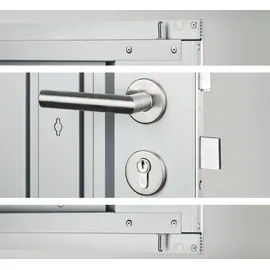 Biohort Panorama P2 2,57 x 1,77 m quarzgrau-metallic Doppeltür