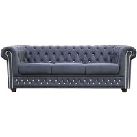 CHESTERFIELD 3 2 SITZER SESSEL SET SOFA STOFF GRAPHIT KRISTALSTEINE BÜROMÖBEL