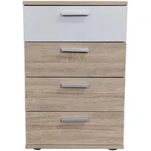 Hti-Living Nachtschrank Nina 45 x 38 x 70 cm Weiß