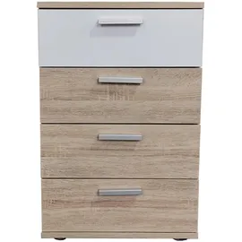 Hti-Living Nachtschrank Nina 45 x 38 x 70 cm Weiß