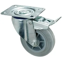 Graue Gummi-Industrie-Rollenbremsplatte 100 mm.