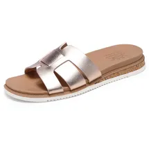 SKECHERS Damen Desert Kiss Low Peak Look Schiebe-Sandalen, Rosegold Duraleather, 38 EU