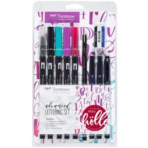 Tombow LS-ADV Lettering Set "Advanced" 9 Stifte + Radierer, inkl. Anleitung, designed von Frau Hölle