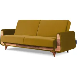 konsimo® Schlafcouch 3-Sitzer Gelb