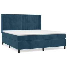 vidaXL Boxspringbett 160 x 200 cm Dunkelblau