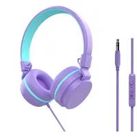 YOYOTUNE Kinder-Kopfhörer, On-Ear-Kopfhörer für Kinder mit Mikrofon, 85/94 dB Lautstärkeregler, Kopfhörer für Mädchen, Jungen, Kinder, 3,5 mm Kabel, faltbarer Kopfhörer für Lernen und Unterhaltung